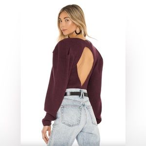 Free People Saffron Open Back Sweater
